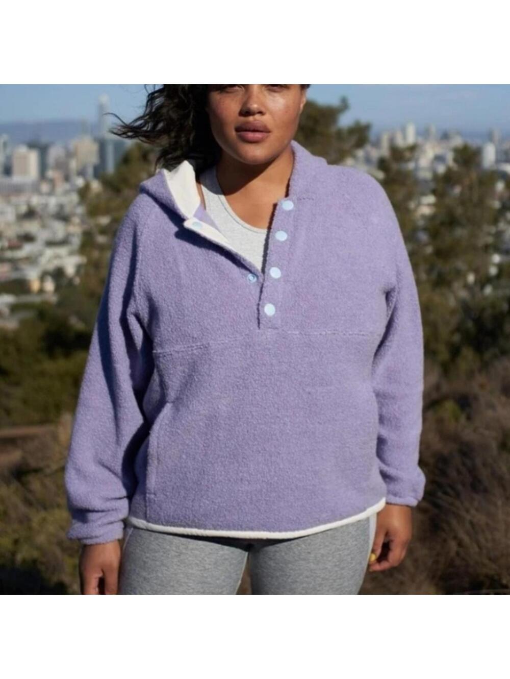 Outdoor Voices Megafleece Pullover Purple Small - Picture 1 of 9